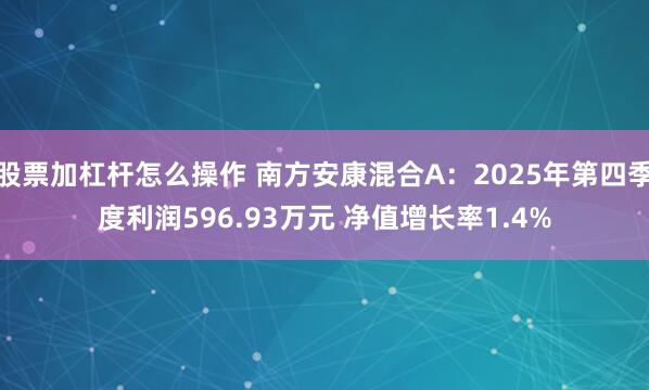 股票加杠杆怎么操作 南方安康混合A：2025年第四季度利润596.93万元 净值增长率1.4%
