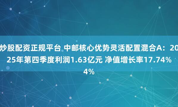 炒股配资正规平台 中邮核心优势灵活配置混合A：2025年第四季度利润1.63亿元 净值增长率17.74%
